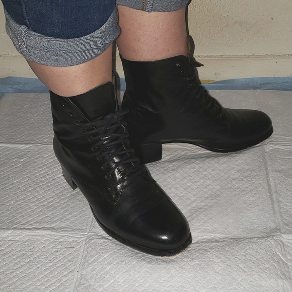 Nine West Black Leather Ankle Boots - Picture 12 of 12